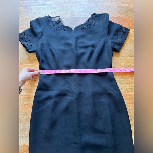 Maggie London Petites Black Dress With Lace Detail  | Size 4 - Picture 12 of 15